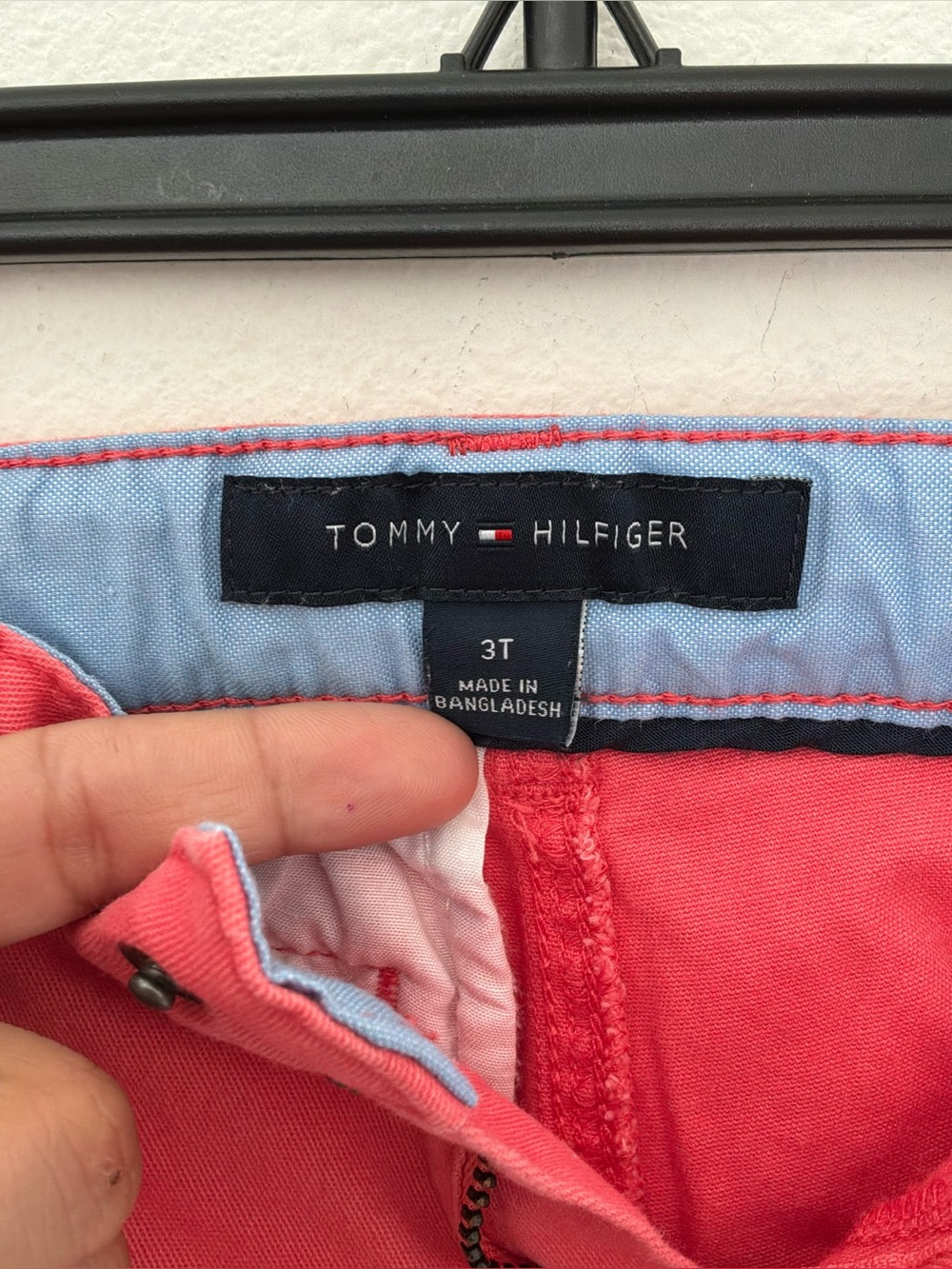 Tommy Hilfiger Toddler Boys Coral Chino Pants Size 3T Cotton Flat Front - Picture 9 of 9